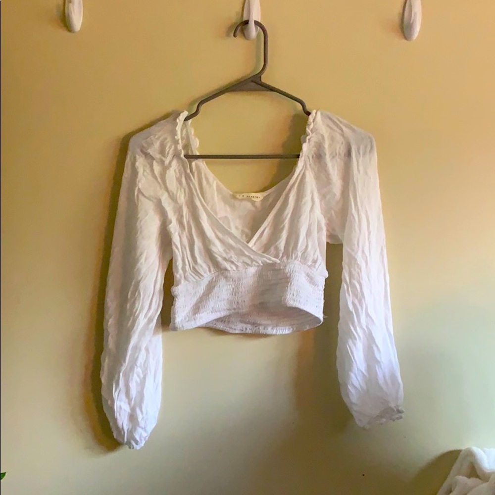 Pacsun White Long Sleeve Blouse